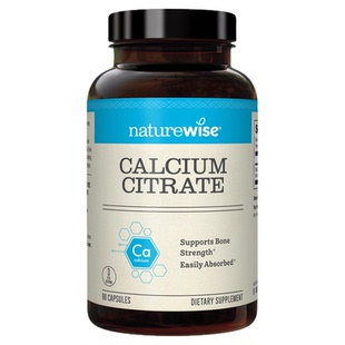 Naturewise柠檬酸钙胶囊女性孕妇备孕补钙美国进口成人钙非钙片