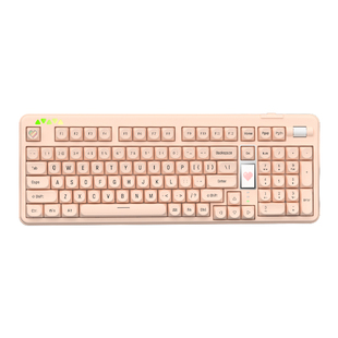 雷咖泽R102桃桃奶霜客制化机械键盘热插拔三模无线蓝牙办公用键盘