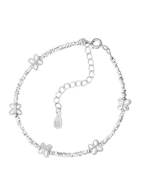 情侣闺蜜碎银子手链s999足银蝴蝶文艺小众气质清新优雅温柔叠戴