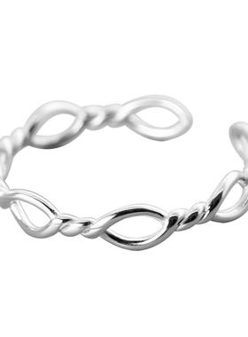 纯银缠绕戒指冷淡风小众日系镂空