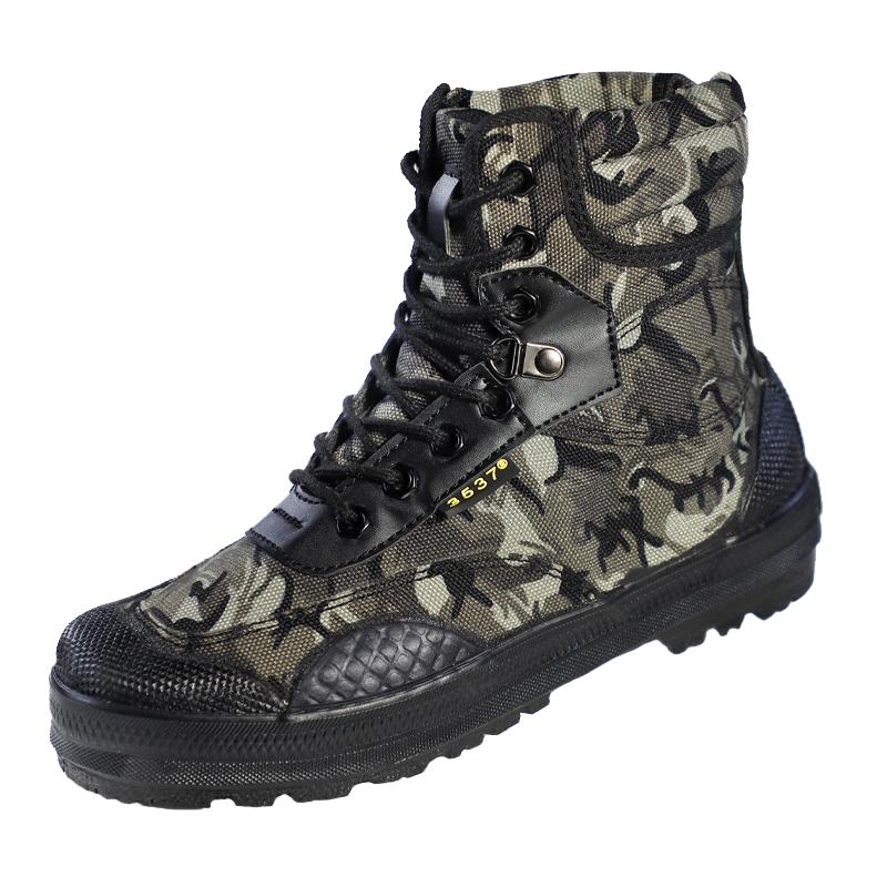 3537正品解放鞋男高帮工地防臭劳保鞋防滑耐磨胶鞋户外干活帆布鞋