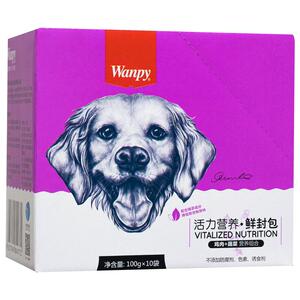 wanpy顽皮活力营养鲜封包狗狗罐头泰迪成犬狗粮拌饭狗狗零食80g