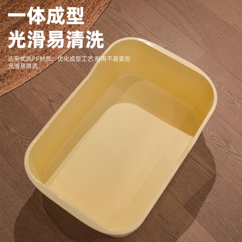 萌尾猫砂盆超大号半封闭巨型敞开式猫沙盆子猫厕所缅因布偶特大号
