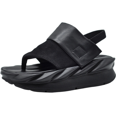 Artmu夹趾厚底凉鞋女坡跟松糕鞋