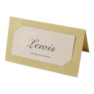 20张简约结婚嘉宾席位牌桌卡个性台卡婚礼年会尾牙高档名字座位卡