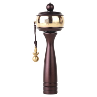 藏经转轮语狮子转经转经简轮右挽狂澜手摇手持摆件铜爱不停