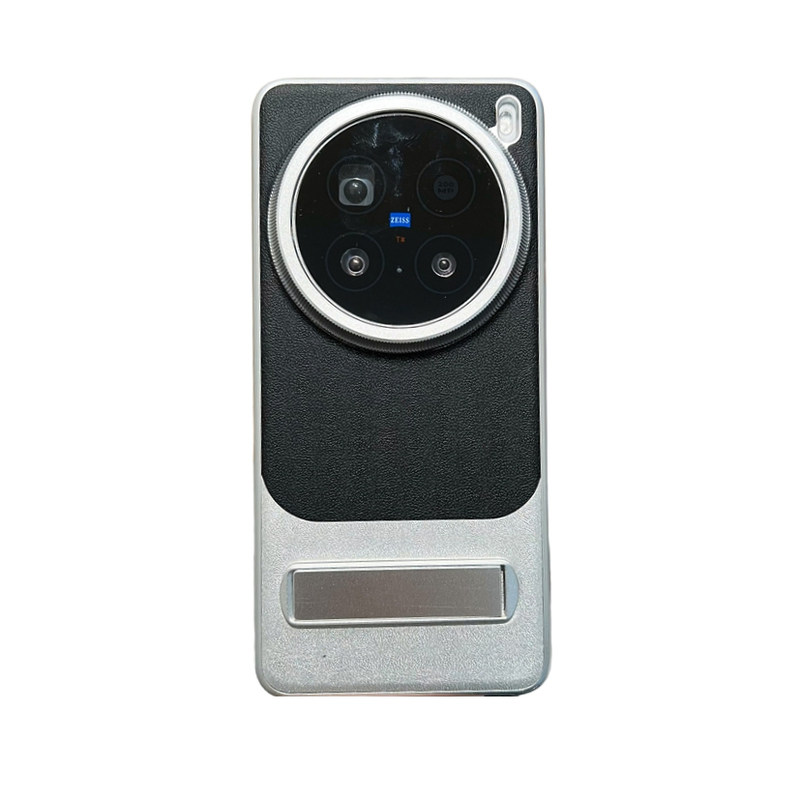 适用vivox300pro手机壳x300创意素皮拼接x200pro防摔x200s高端折叠支架x200ultra高级感x200超火爆款promini