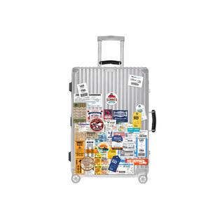 高级感复古航空登机牌门票托运标签箱贴原创行李箱防丢贴纸40枚