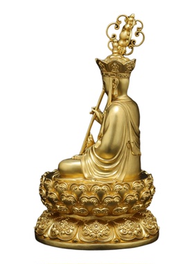 汉版铜质地藏三寸桌面车载摆件