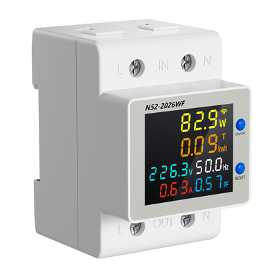 WiFi导轨智能电表远程控制单相家用电度表功率表数显电压表电流表