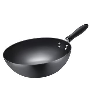 苏泊尔炒锅家用圆底炒菜锅煤气燃气灶专用无涂层老式大铁锅