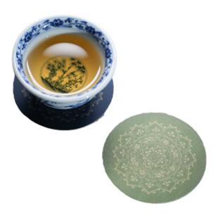 宝相纹布艺杯垫 隔热防烫壶承垫 两面可用 茶杯垫茶配件