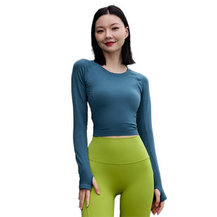 卡益瑜伽服女秋冬季长袖健身上衣专业高端时尚运动普拉提训练服女