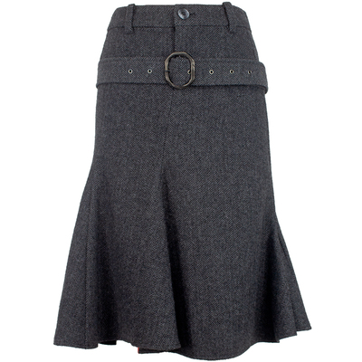 TMSSTUDIO人字纹羊毛半身裙