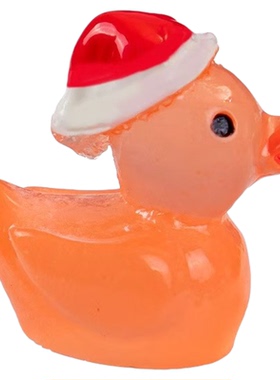 微景观圣诞节迷你圣诞小鸭子摆件