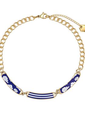 HEYUISLAND蓝白青花瓷项链