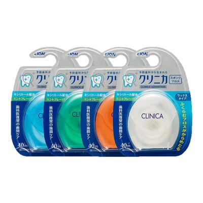 【自营】日本进口狮王CLINICA尼龙质牙线40m 便携超细膨胀牙签