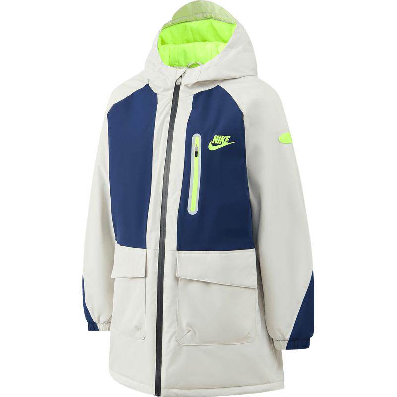 NIKE耐克大童运动休闲保暖中长款连帽棉服外套NY2542007GS-003