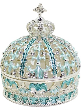 东南亚婚庆小礼品镂空皇冠戒指收纳盒永生花装饰盒