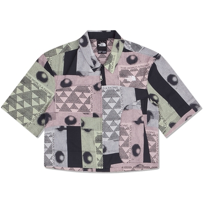 北面UE设计师款女印花短袖衬衫