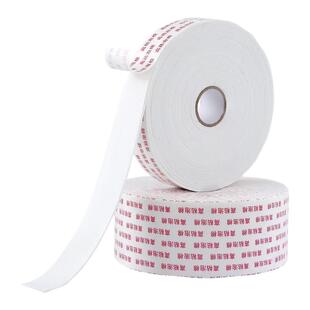 泡棉双面胶高粘度加厚强力3mm厚墙面固定影楼海报广告办公手工用宽泡沫胶密封缓冲填充白色海绵双面胶带批发