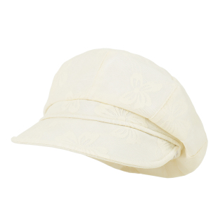 薄款透气蕾丝鸭舌八角帽女春夏季百搭优雅遮阳贝雷帽洋气妈妈帽子