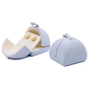 高档天蓝色珍珠首饰盒珠宝项链双开礼盒送母亲送闺蜜礼物收纳盒