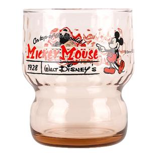 石冢硝子日本迪士尼玻璃杯 米奇果汁饮料情侣玻璃ins风水杯ADERIA