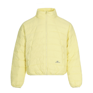 期望Studio黄色羽绒服女冬季轻薄款短款白鸭绒立领保暖外套上衣