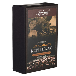 印尼原装进口kopi luwak猫屎咖啡中深度烘焙咖啡豆粉100g*9盒套装