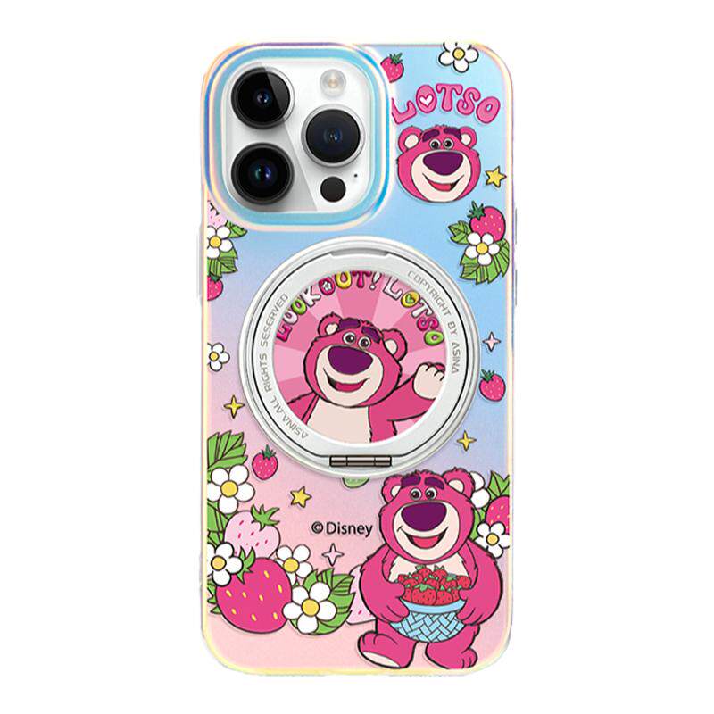 ANGYING × 采草莓粉熊适用苹果17promax手机壳ip15新款iphone16磁吸支架13小众ip14pm支点壳高级感全包Lo5
