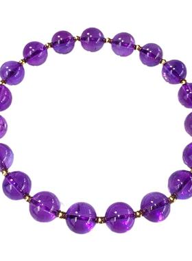 女紫水晶简约气质不掉色手链