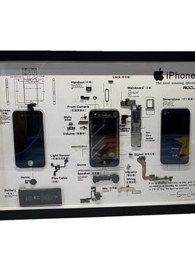 手机拆解iphone标本拆机零件装裱