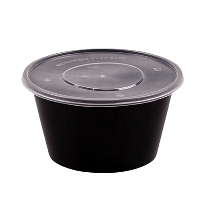 黑色圆形打包盒打包盒商用批发