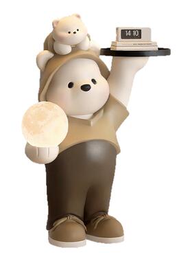 耐仕达奶油风熊落地摆件