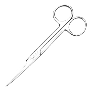 不锈钢加厚医用组织剪刀直圆弯头钝头造口袋专用医疗外科手术剪切