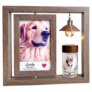 创意定制宠物毛发纪念品相框册猫狗毛发收集收藏保存留毛瓶摆台