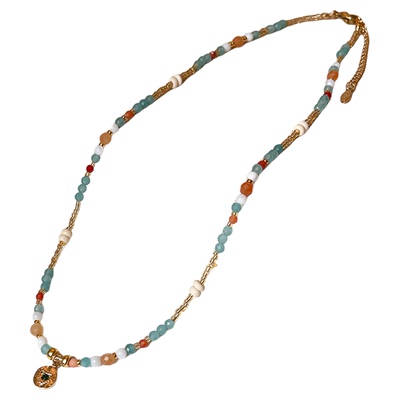 高级感颈链多巴胺小米珠串珠项链