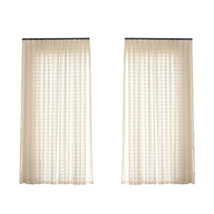 【重工系列】中古风亚麻格子纱帘窗帘客厅高级感法式复古轻奢窗纱