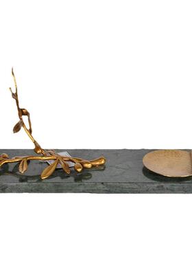 印度纯铜大理石ins创意红酒架