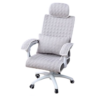 人体工学椅套罩头枕保护套通用棉麻坐垫靠背一体办公室电脑椅子套