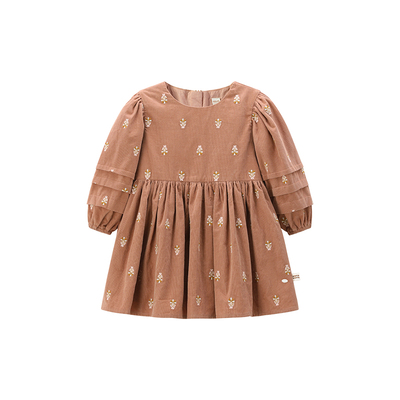 WirraWirra暖玫刺绣泡泡裙