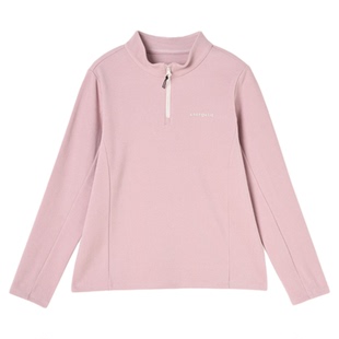 【暖心中间层双面保暖】棉叔叔女童立领半门襟拉链冬长袖T恤男童