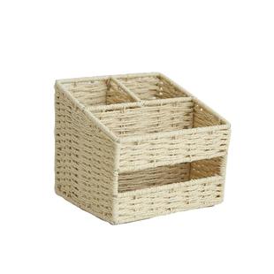 多用纸巾盒办公桌收纳盒手机分格储物筐书桌书房客厅书桌抽纸盒