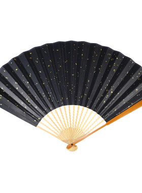 老玉竹折扇文玩宣纸空白扇面折扇