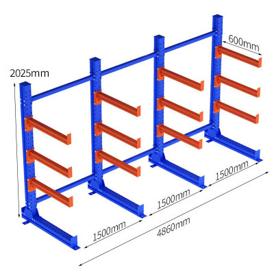 九实悬臂式货架重型钢管铝材五金管材板材棒料圆管型材仓库托臂架
