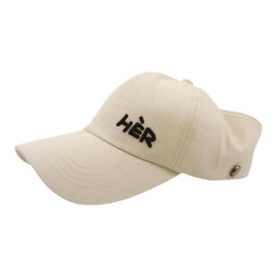 韩版时尚春夏季户外运动半空顶棒球帽女可扎马尾字母鸭舌帽显脸小