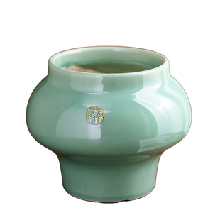 简约陶瓷花盆现代新中式高脚家用客厅蝴蝶兰绿植专用盆新款特价