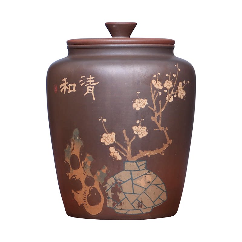 建水紫陶柴韵散茶罐醒茶罐王乙长