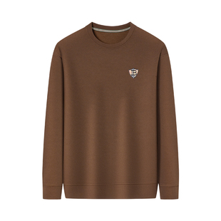 皮尔卡丹长袖加绒加厚卫衣男秋冬新款休闲宽松纯棉免烫t恤打底衫